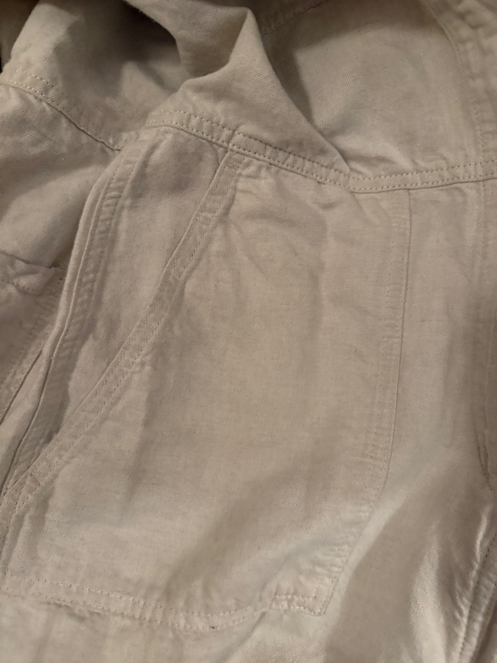 Outerknown Beige Utility Jacket with Front Zipper - Picture 4 of 4